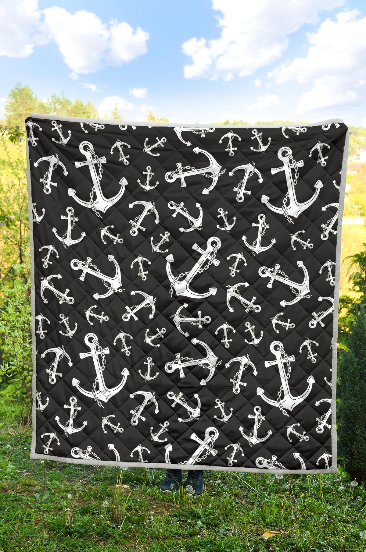 Anchor Black White Premium Quilt-JTAMIGO.COM
