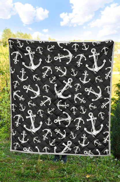 Anchor Black White Premium Quilt-JTAMIGO.COM