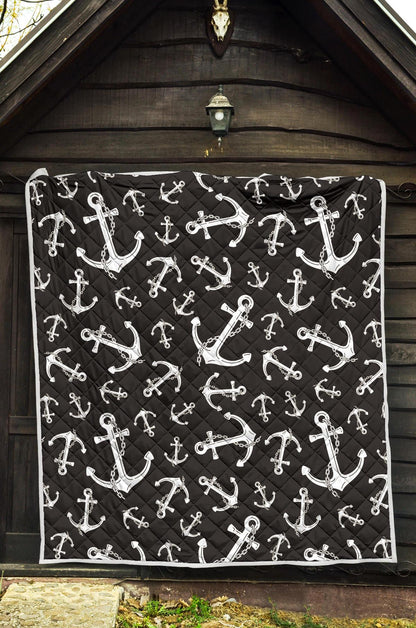 Anchor Black White Premium Quilt-JTAMIGO.COM