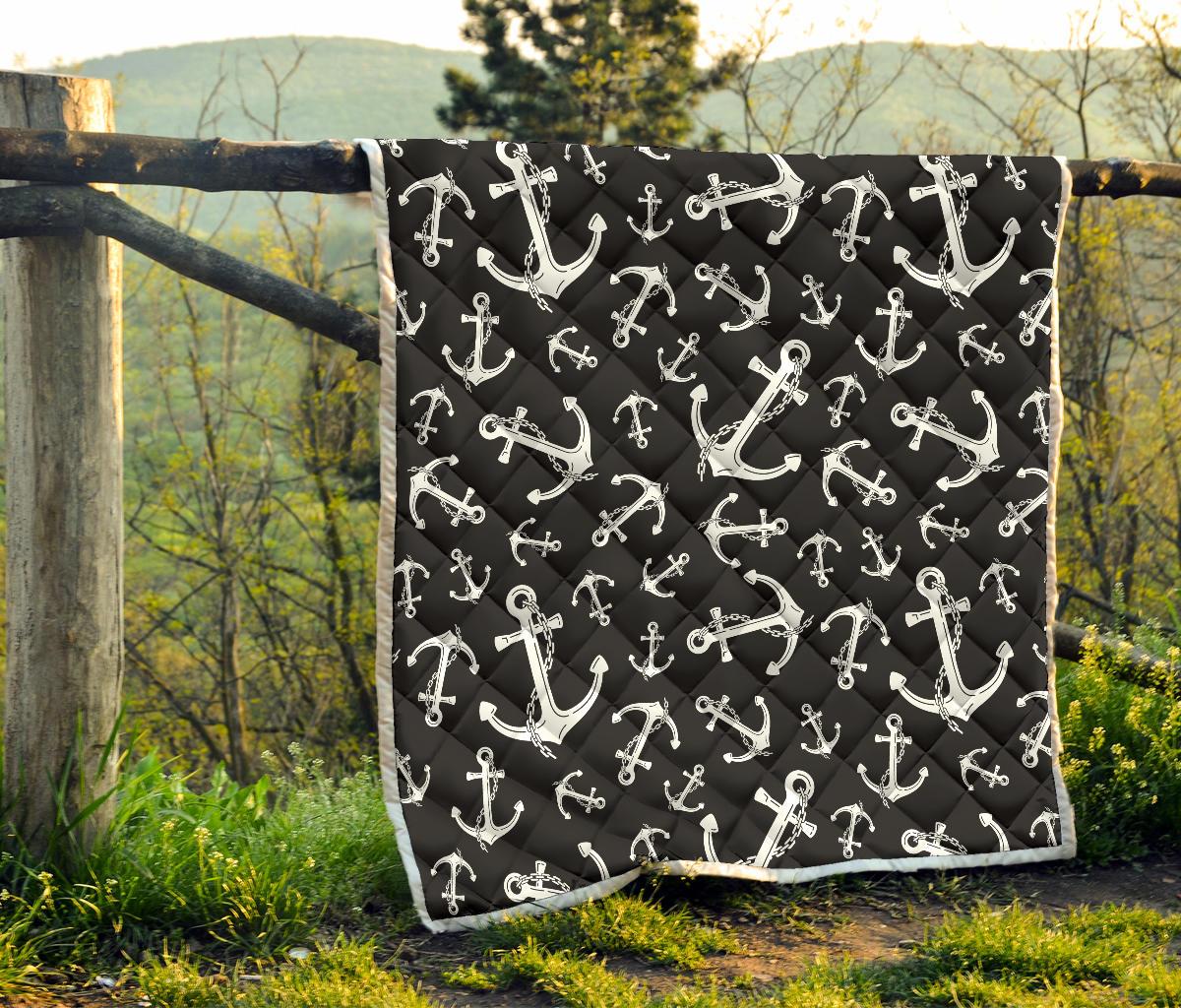 Anchor Black White Premium Quilt-JTAMIGO.COM