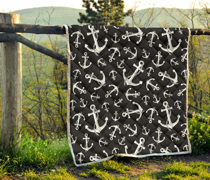 Anchor Black White Premium Quilt-JTAMIGO.COM