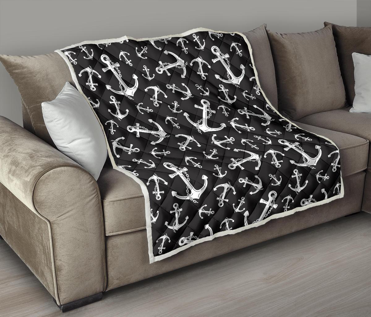 Anchor Black White Premium Quilt-JTAMIGO.COM
