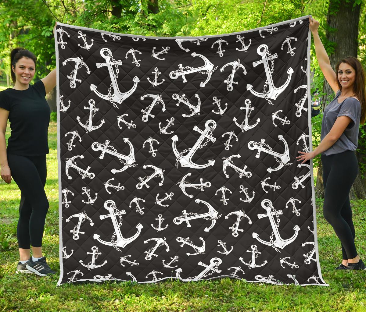 Anchor Black White Premium Quilt-JTAMIGO.COM