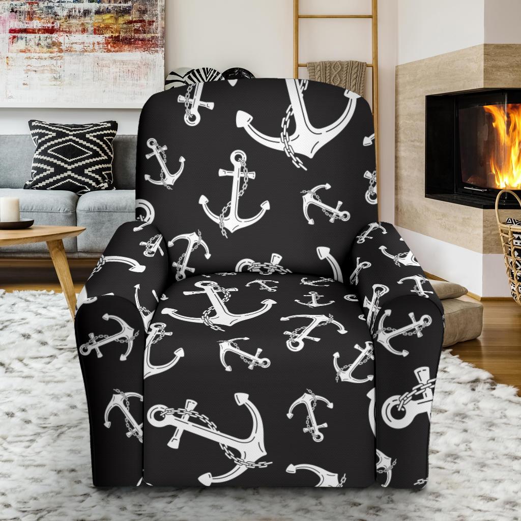 Anchor Black White Single Sofa Slipcover -JTAMIGO.COM
