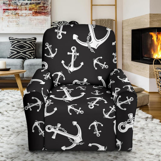 Anchor Black White Single Sofa Slipcover -JTAMIGO.COM
