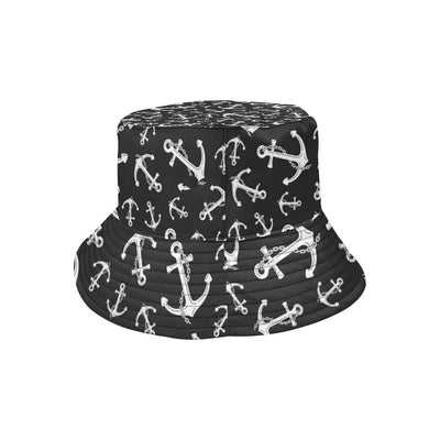 Anchor Black White Unisex Bucket Hat