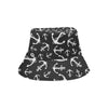 Anchor Black White Unisex Bucket Hat