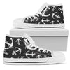 Anchor Black White Women High Top Shoes