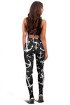 Anchor Black White Women Leggings