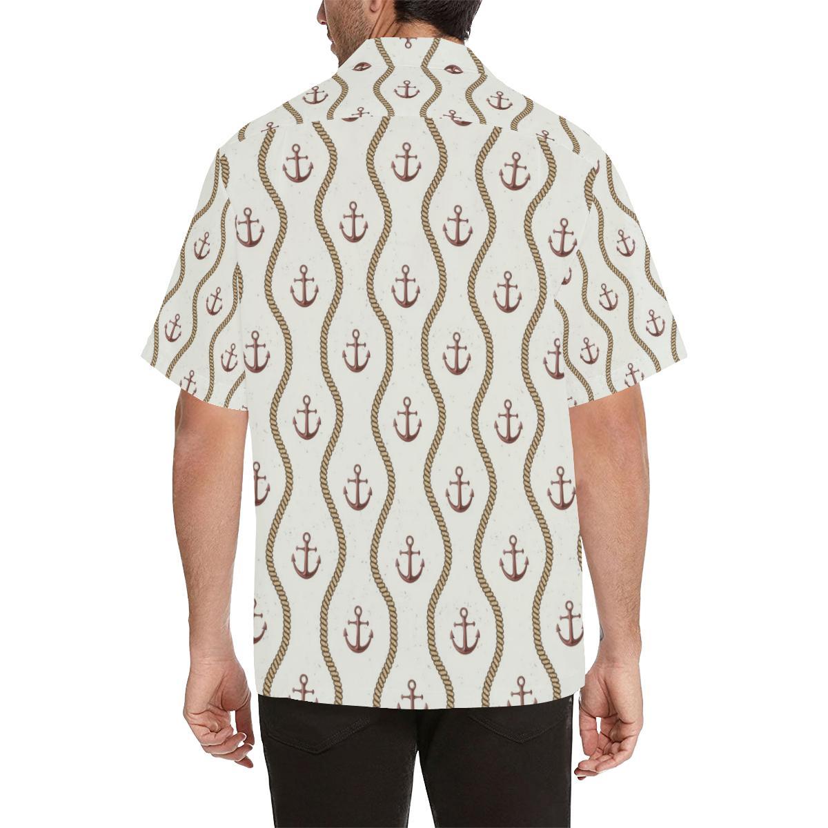Anchor Classic Men Aloha Hawaiian Shirt