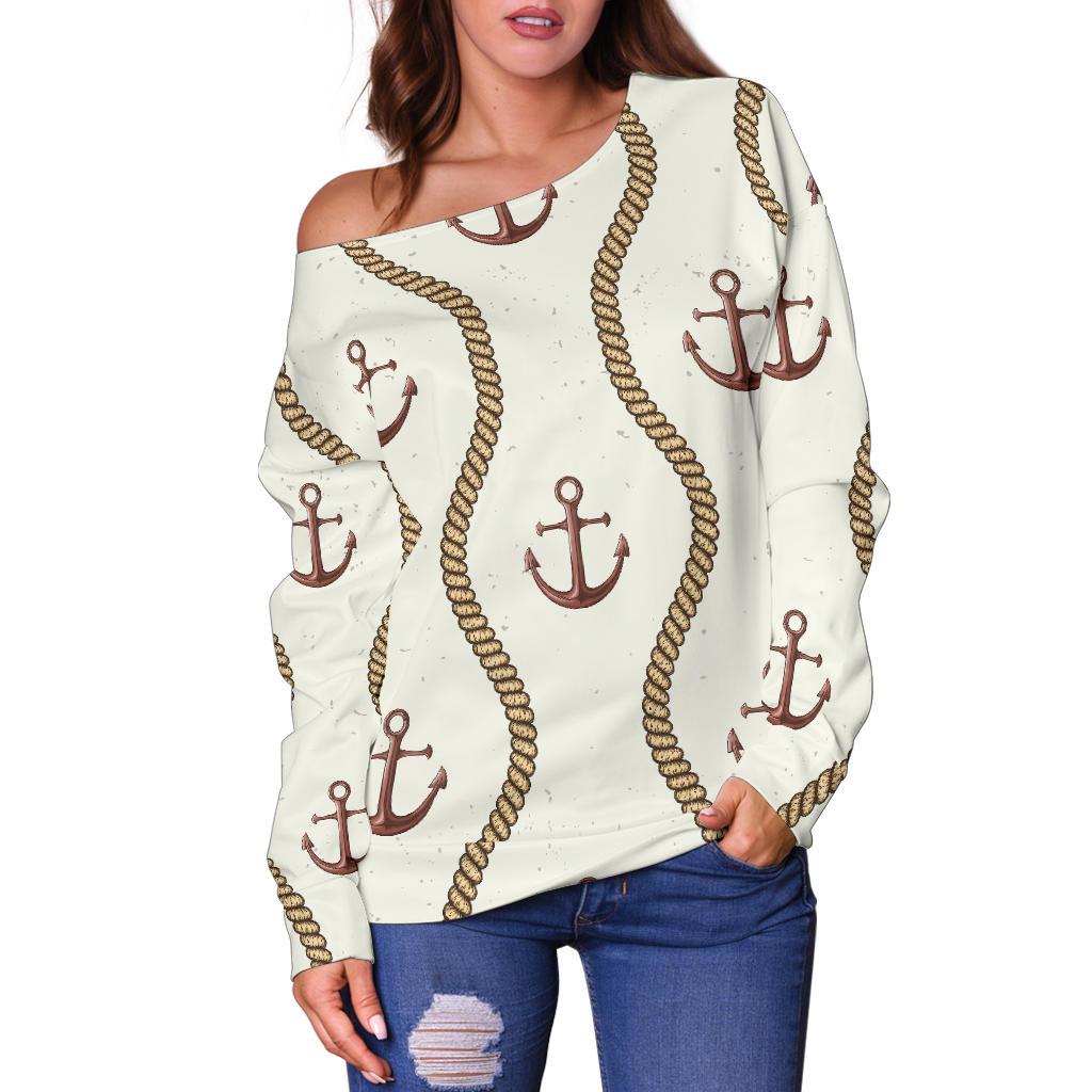 Anchor Classic Off Shoulder Sweatshirt