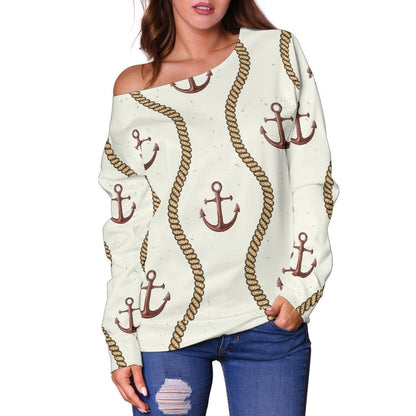 Anchor Classic Off Shoulder Sweatshirt