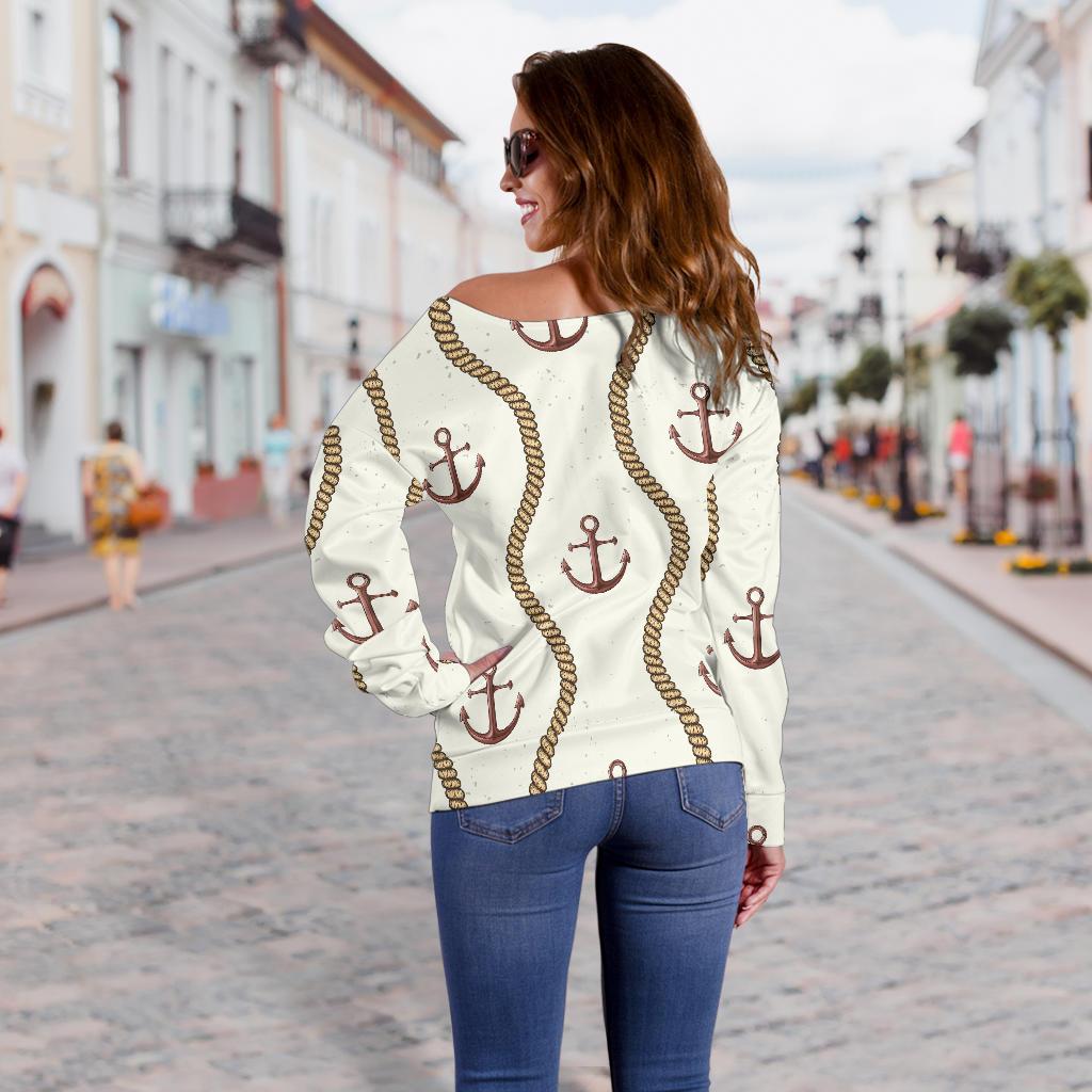 Anchor Classic Off Shoulder Sweatshirt