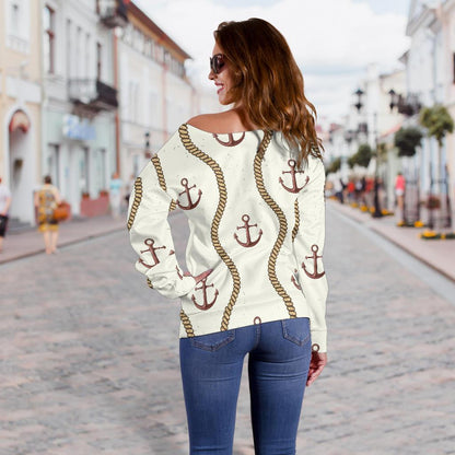 Anchor Classic Off Shoulder Sweatshirt