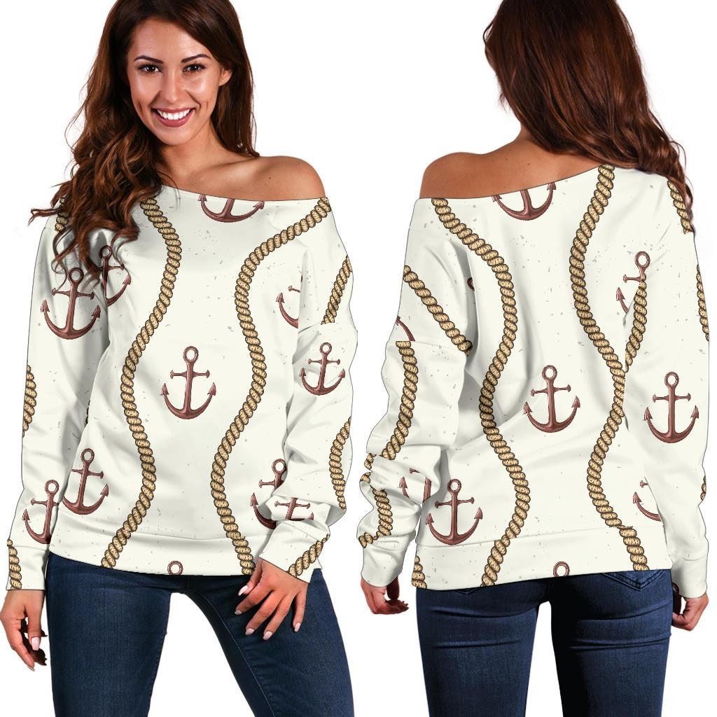 Anchor Classic Off Shoulder Sweatshirt