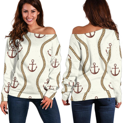 Anchor Classic Off Shoulder Sweatshirt