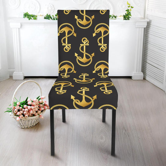 Anchor Gold Pattern Dinning Chair Slipper-JTAMIGO.COM