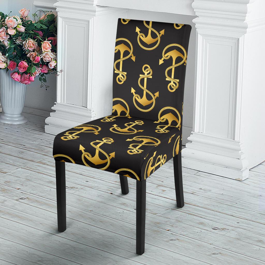 Anchor Gold Pattern Dinning Chair Slipper-JTAMIGO.COM
