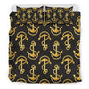 Anchor Gold Pattern Duvet Cover Bedding Set