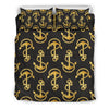 Anchor Gold Pattern Duvet Cover Bedding Set