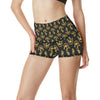 Anchor Gold Pattern High Waisted Spandex Shorts-JTAMIGO.COM