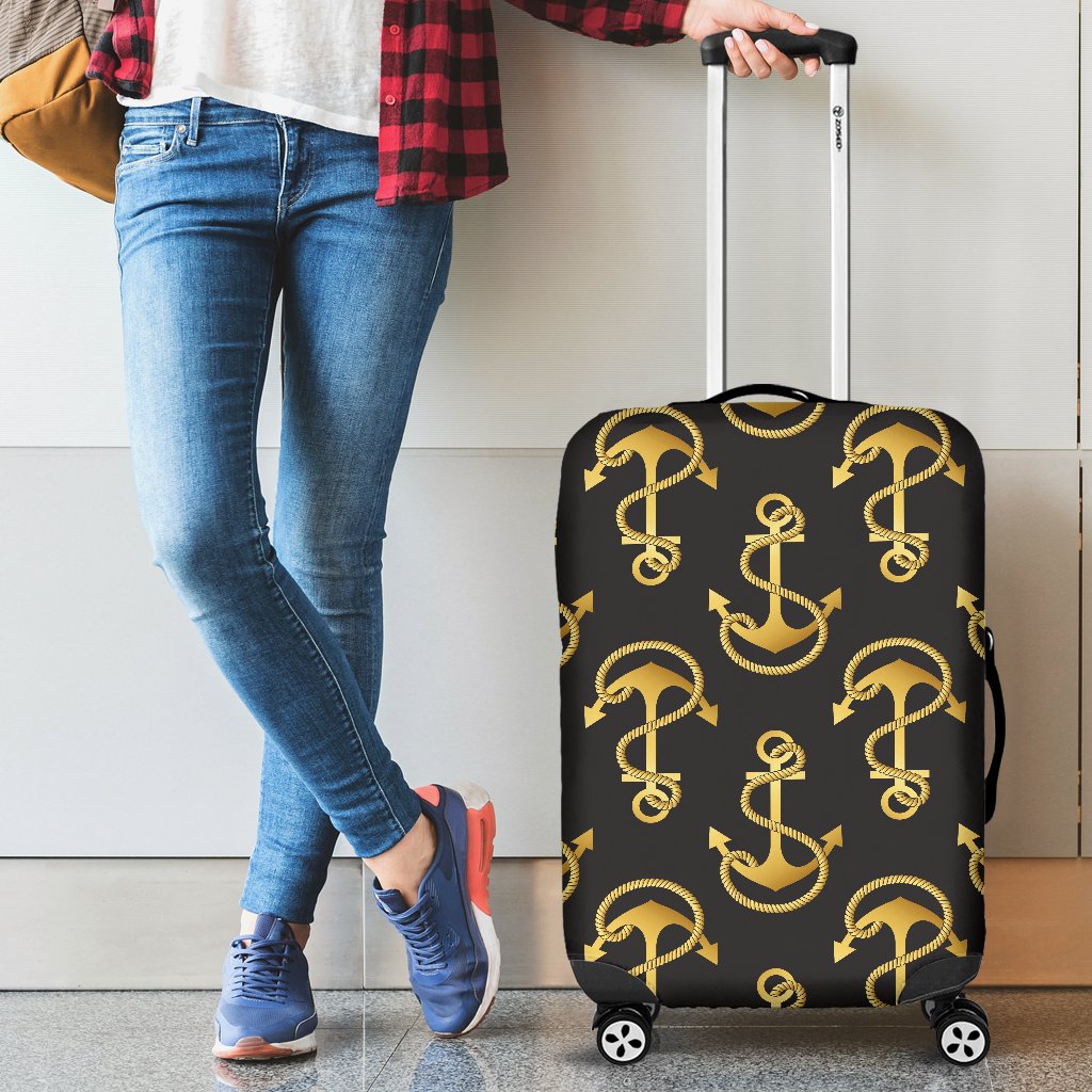 Anchor Gold Pattern Luggage Cover Protector