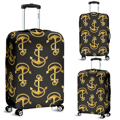 Anchor Gold Pattern Luggage Cover Protector