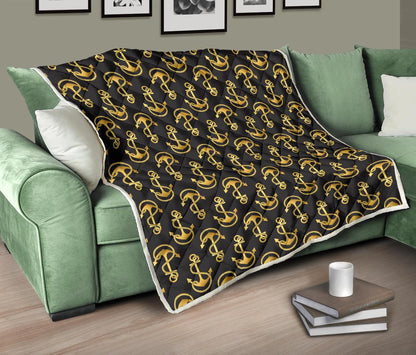Anchor Gold Pattern Premium Quilt-JTAMIGO.COM