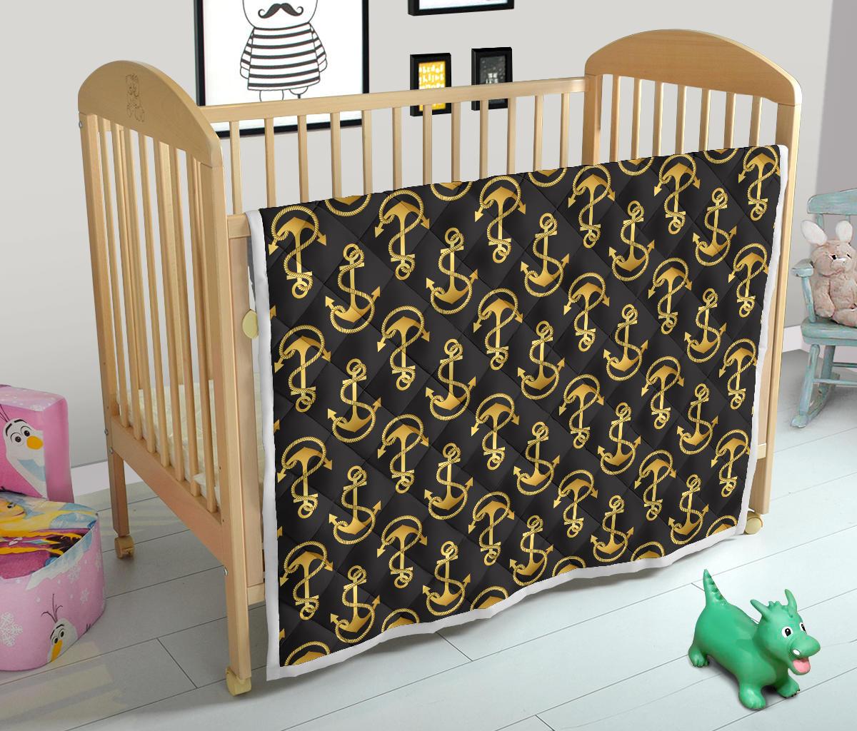 Anchor Gold Pattern Premium Quilt-JTAMIGO.COM