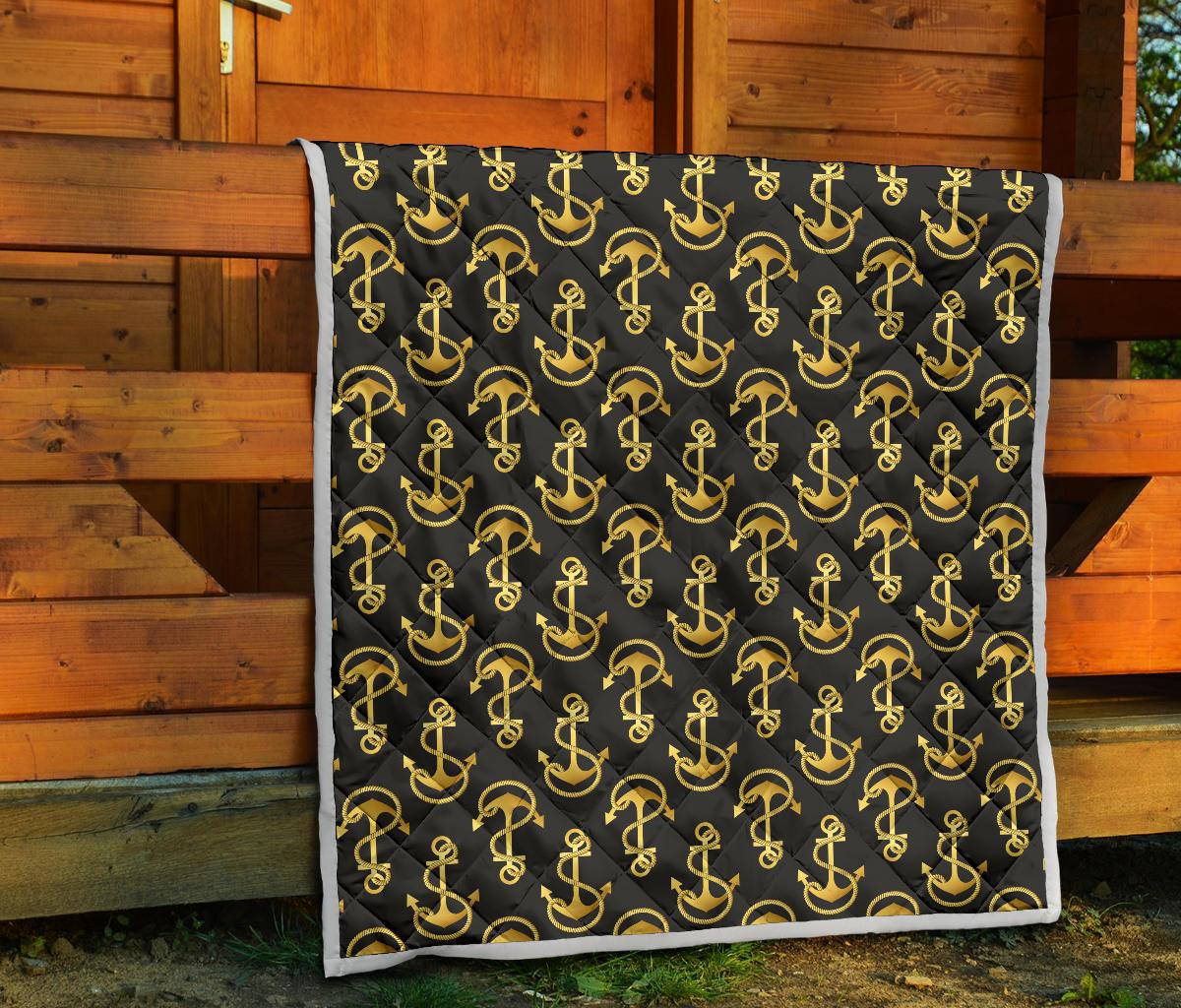 Anchor Gold Pattern Premium Quilt-JTAMIGO.COM