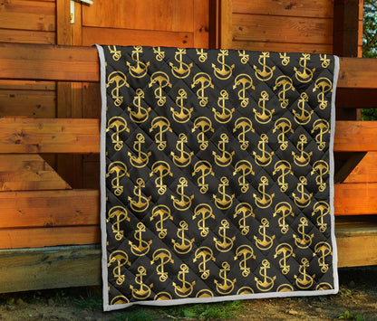 Anchor Gold Pattern Premium Quilt-JTAMIGO.COM