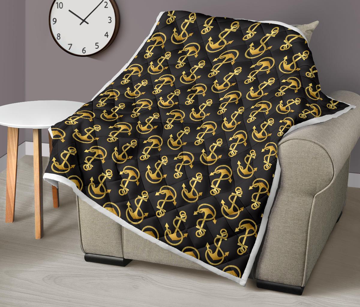 Anchor Gold Pattern Premium Quilt-JTAMIGO.COM