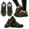 Anchor Gold Pattern Women Sneakers Shoes