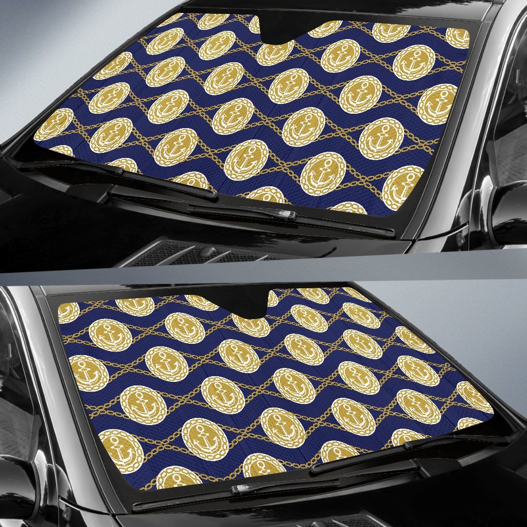 Anchor Luxury Pattern Car Sun Shade For Windshield