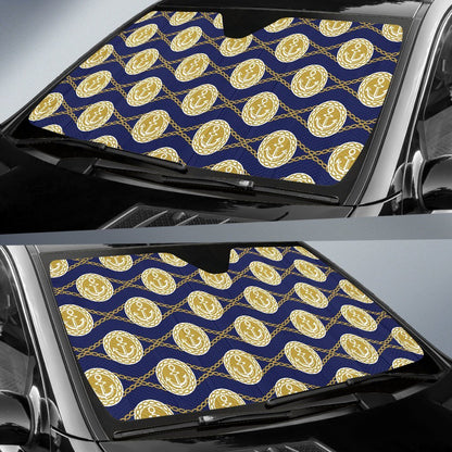 Anchor Luxury Pattern Car Sun Shade For Windshield