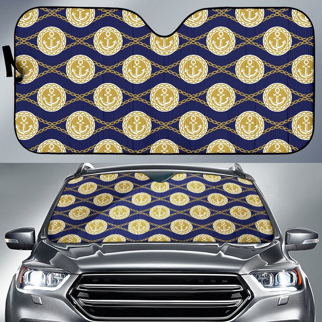 Anchor Luxury Pattern Car Sun Shade For Windshield