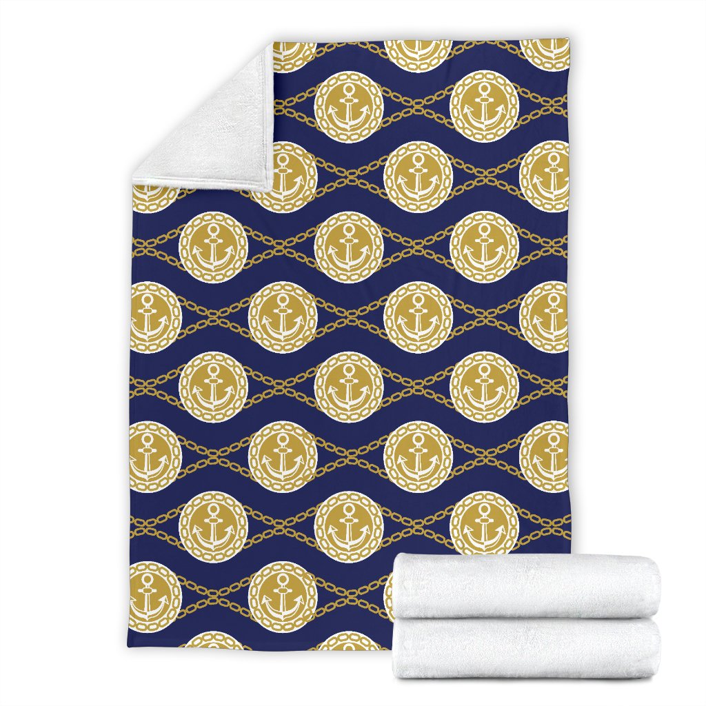 Anchor Luxury Pattern Fleece Blanket