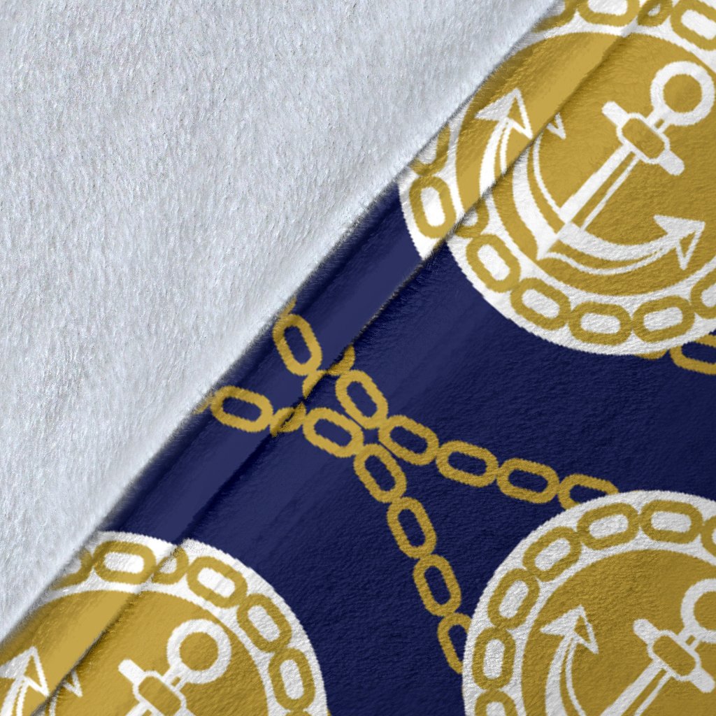 Anchor Luxury Pattern Fleece Blanket
