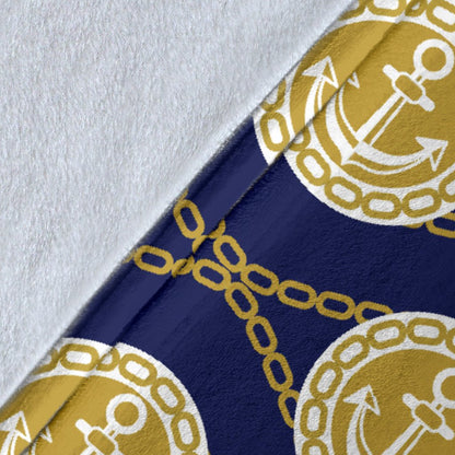 Anchor Luxury Pattern Fleece Blanket