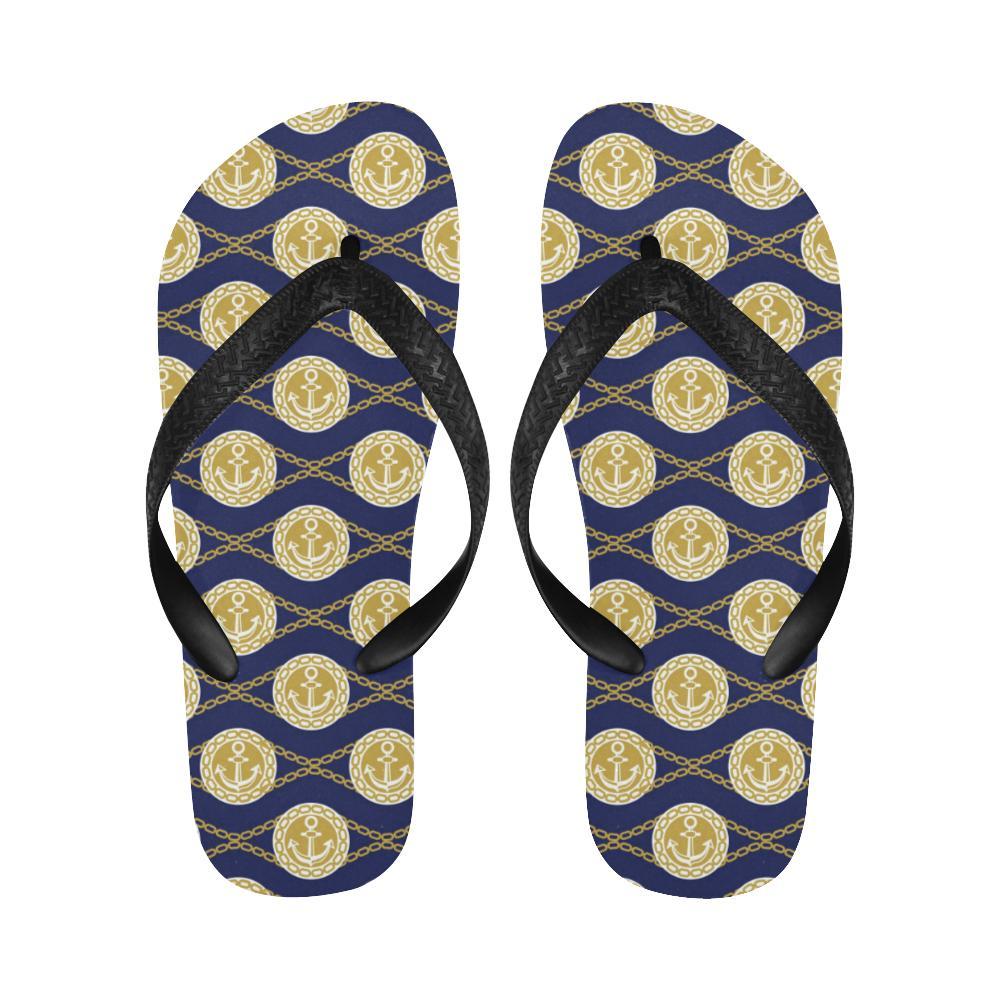 Anchor Luxury Pattern Flip Flops-JTAMIGO.COM