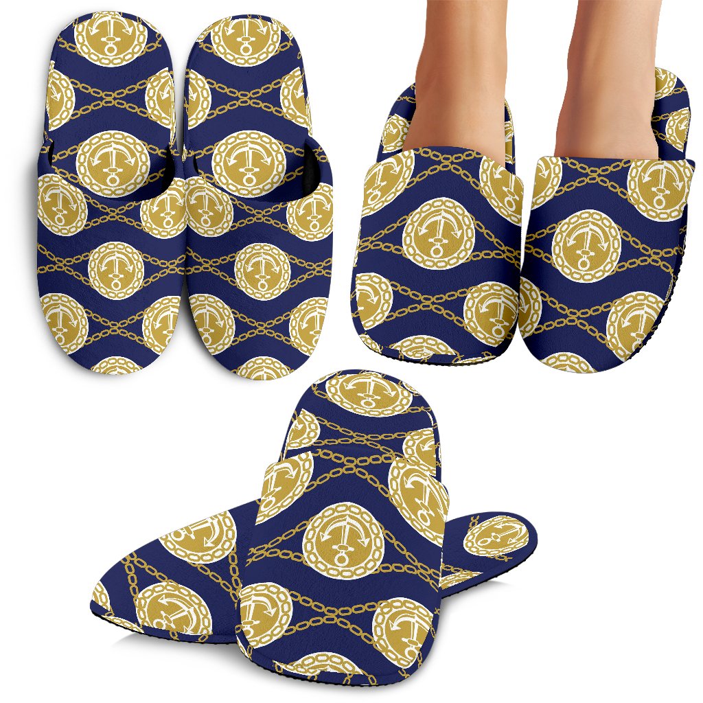 Anchor Luxury Pattern House Slippers