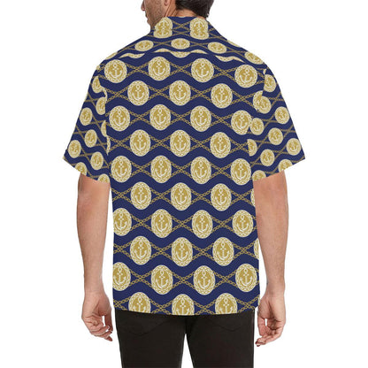 Anchor Luxury Pattern Men Aloha Hawaiian Shirt