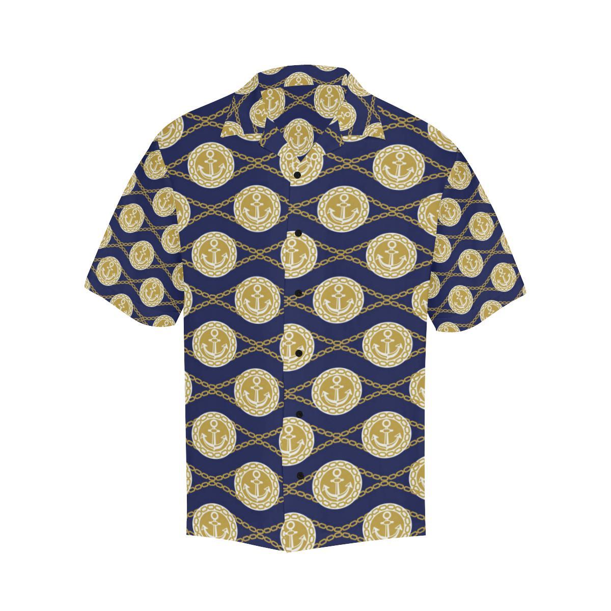Anchor Luxury Pattern Men Aloha Hawaiian Shirt