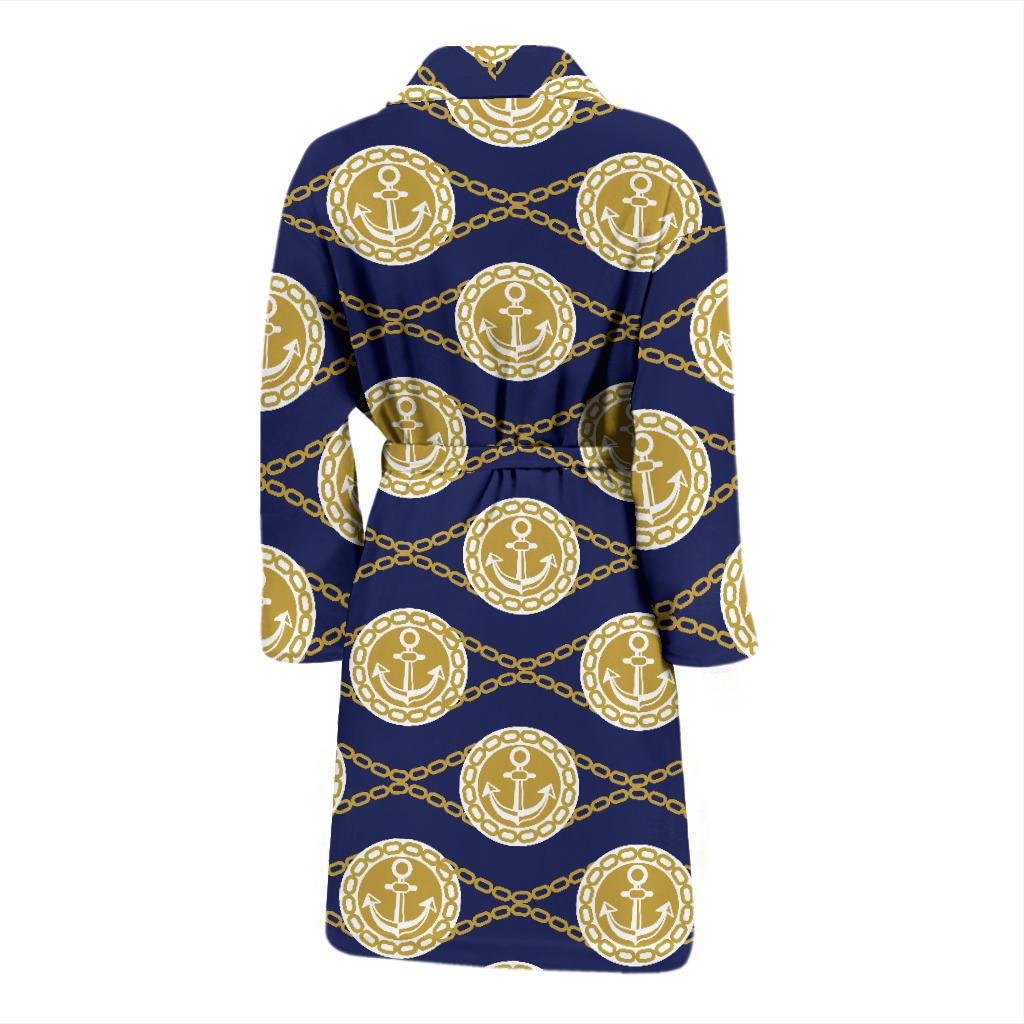 Anchor Luxury Pattern Men Bath Robe-JTAMIGO.COM