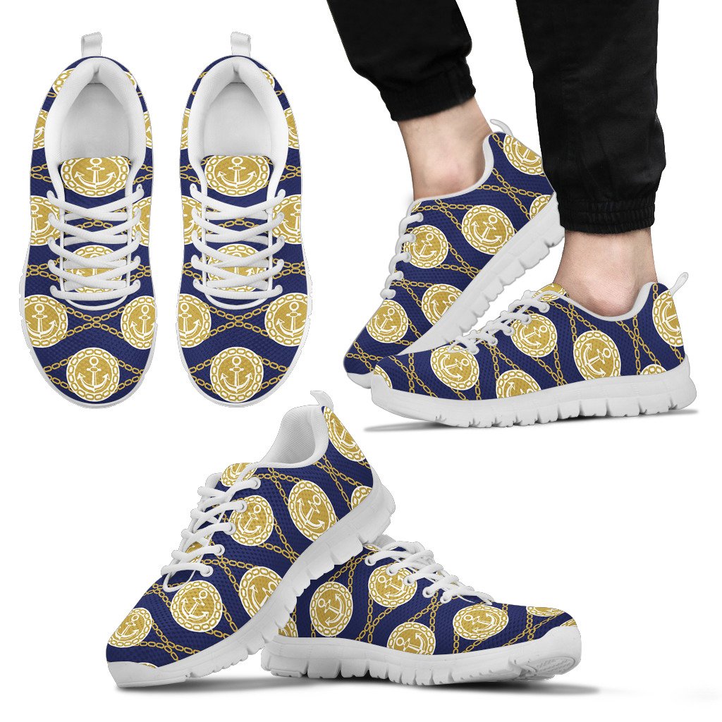 Anchor Luxury Pattern Men Sneakers Shoes