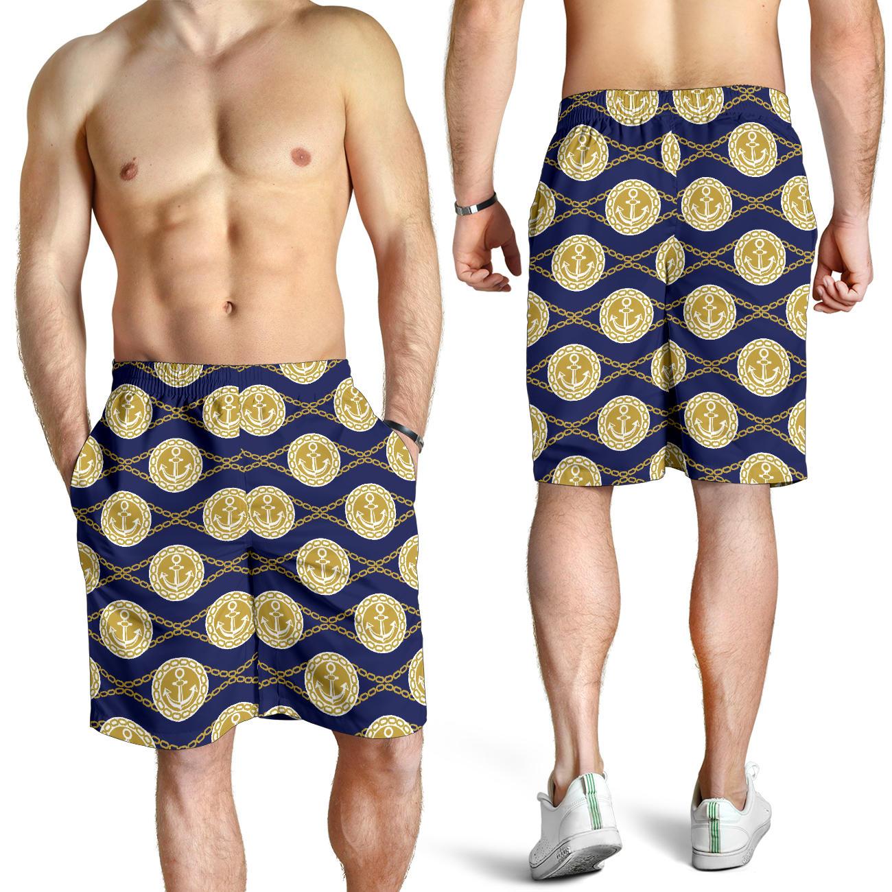 Anchor Luxury Pattern Mens Shorts-JTAMIGO.COM