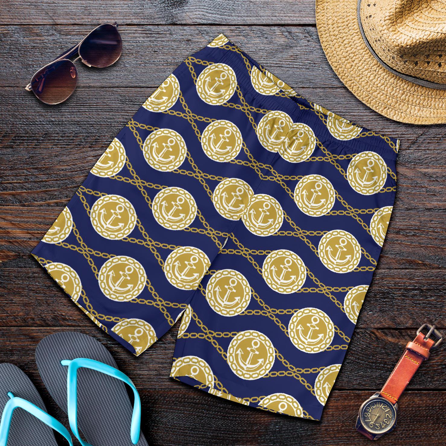 Anchor Luxury Pattern Mens Shorts-JTAMIGO.COM
