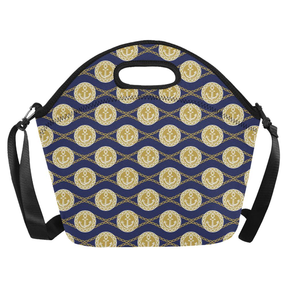 Anchor Luxury Pattern Neoprene Lunch Bag (Model 1669)(Large)-JTAMIGO.COM