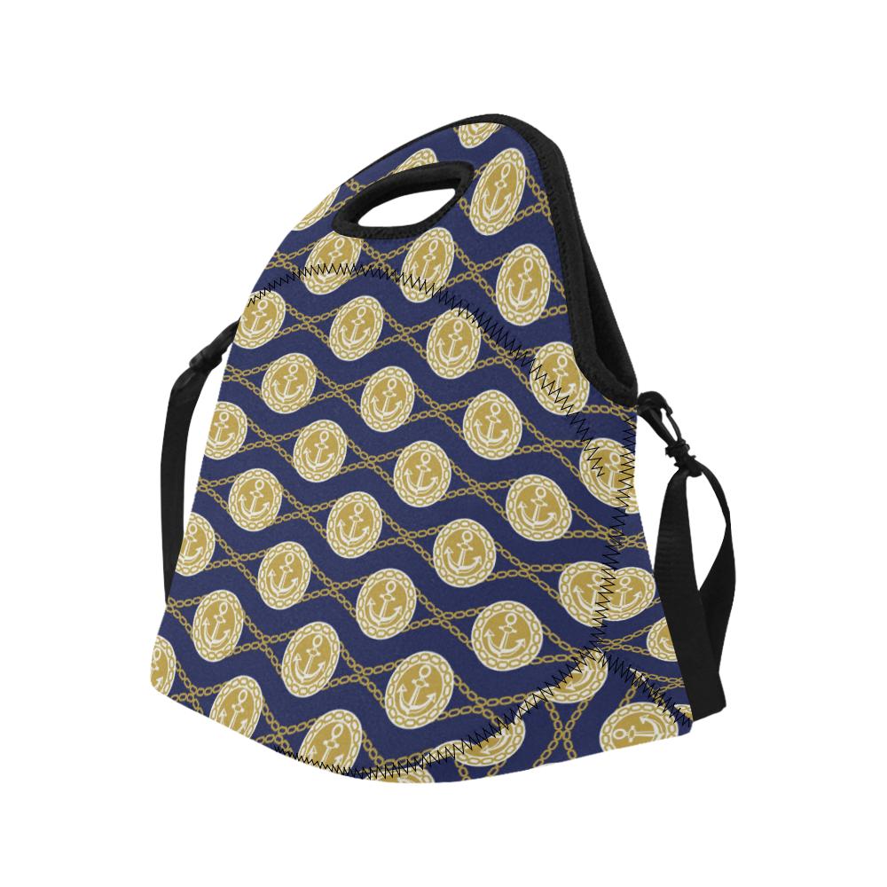 Anchor Luxury Pattern Neoprene Lunch Bag (Model 1669)(Large)-JTAMIGO.COM