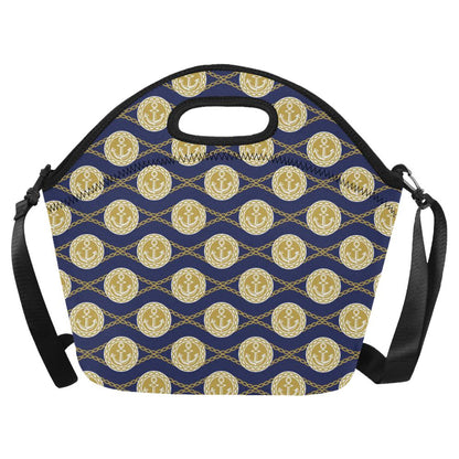 Anchor Luxury Pattern Neoprene Lunch Bag (Model 1669)(Large)-JTAMIGO.COM